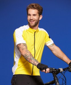 Men's Full Zip Bike T-Shirt