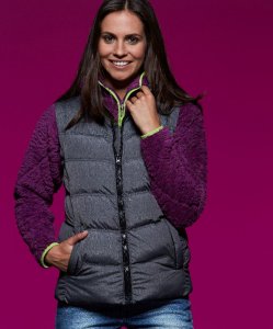 Ladies' Two-In-One Jacket with knitted sleeves