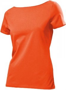 Ladies' Stretch T-Shirt with wide collar